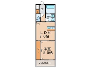 ノイヴェル新堂の物件間取画像